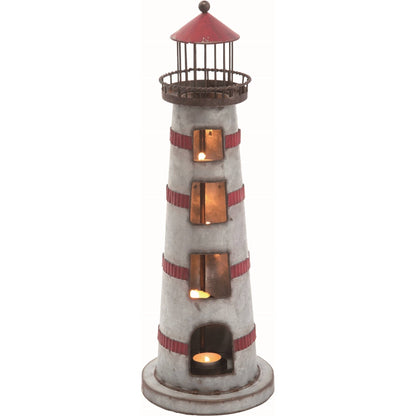 Lighthouse Tealight Holder | Spring Decor | Coastal Chic Candle Lantern |Perfect Gift for Beach Lovers - Nifty Decor & More