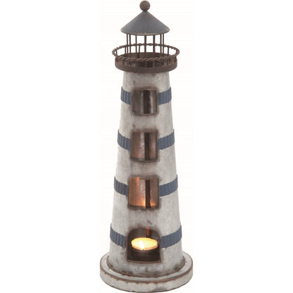 Lighthouse Tealight Holder | Spring Decor | Coastal Chic Candle Lantern |Perfect Gift for Beach Lovers - Nifty Decor & More