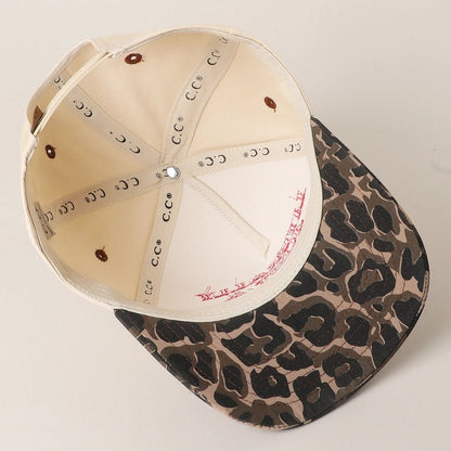 Literally Just A Cowgirl Leopard Trucker Hat - Nifty Decor & More