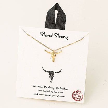 Long Horn Pendant Necklace - Nifty Decor & More