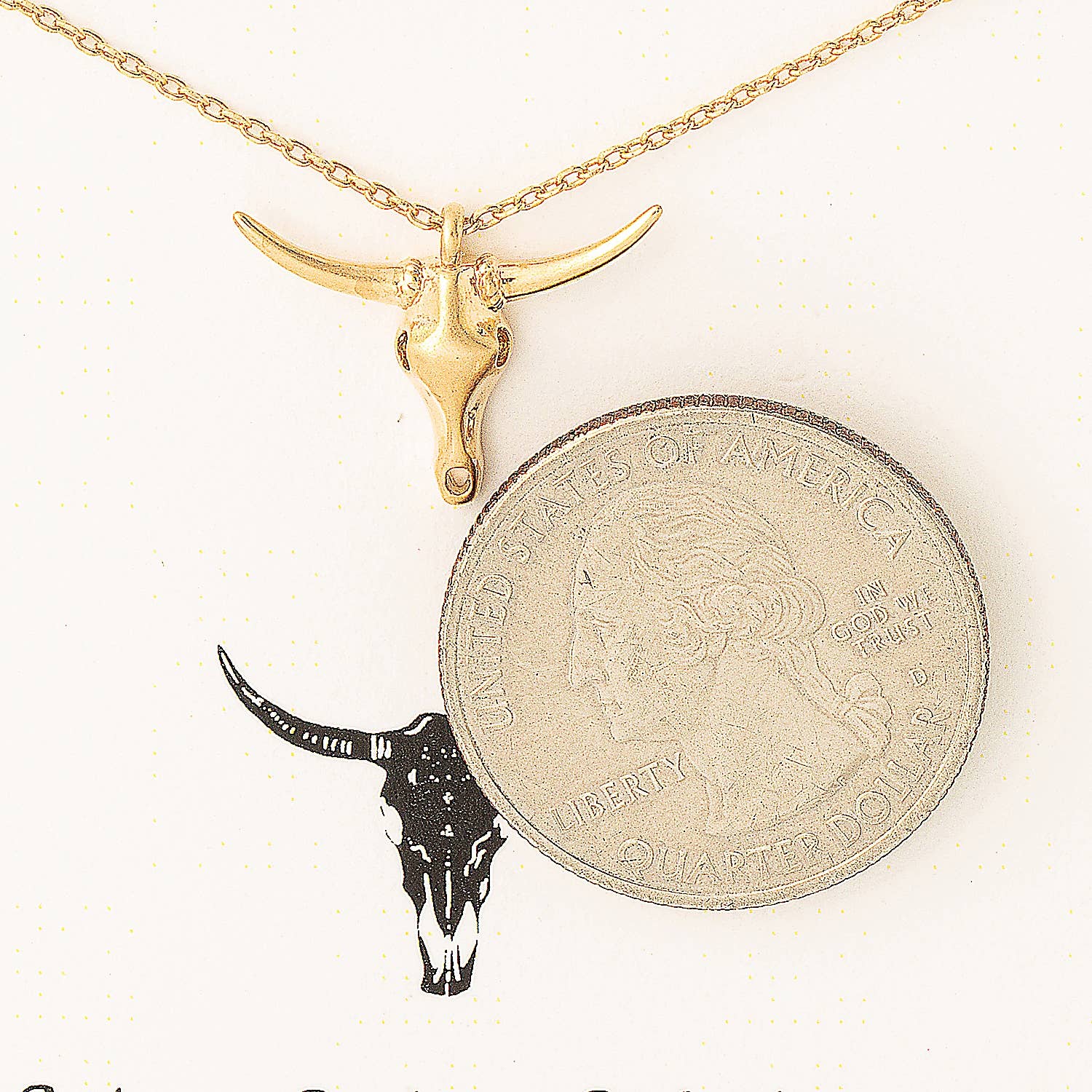 Long Horn Pendant Necklace pendant necklace