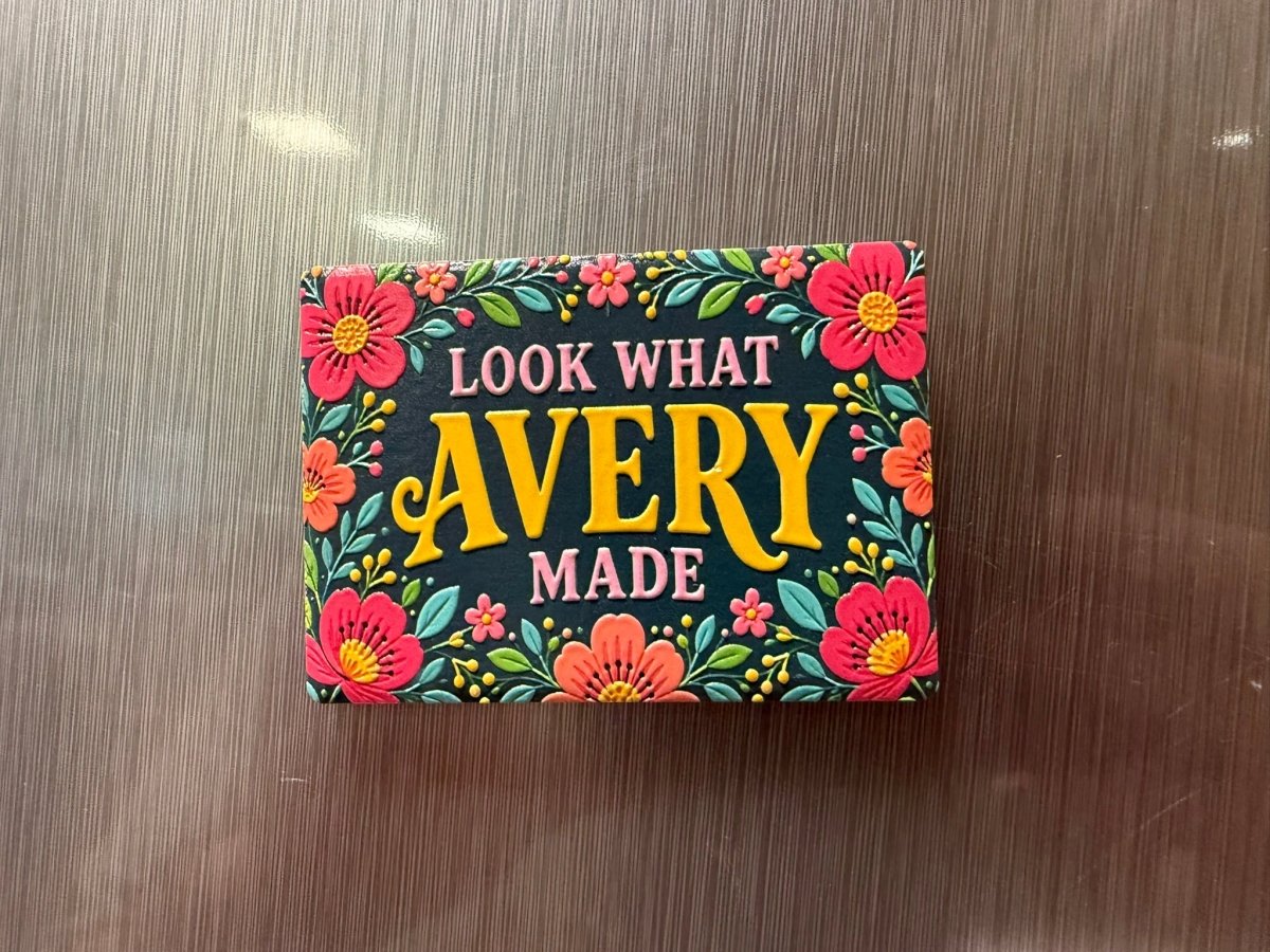 Look What (Name) Made Pedrsonalized Magnets - Nifty Decor & More