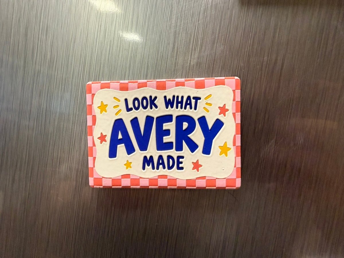 Look What (Name) Made Pedrsonalized Magnets - Nifty Decor & More