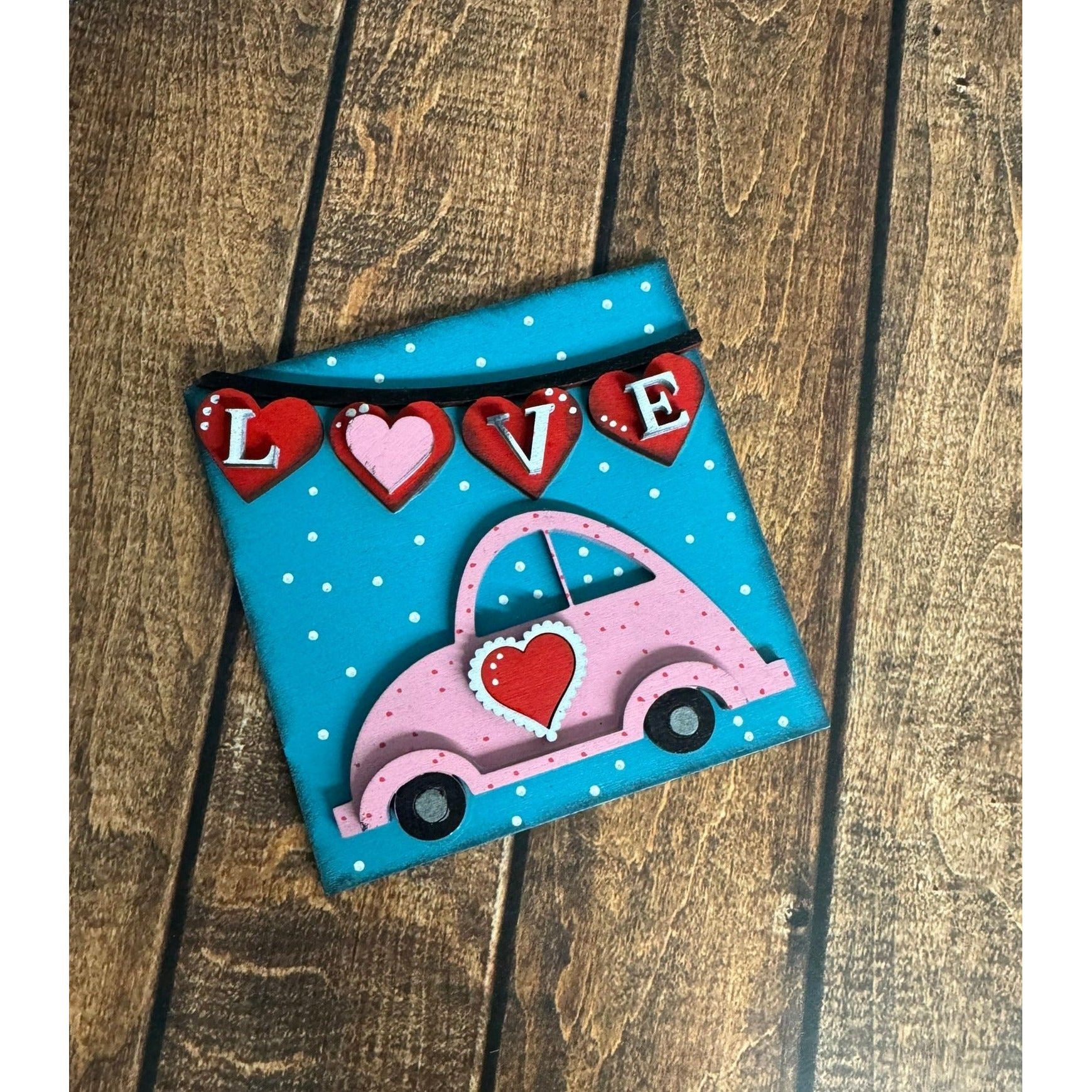 Love Bug Leaning Sandwich Board Tiles - Set 4 PC Interchangeable Add On
