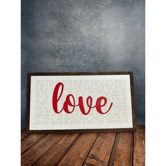 Love Corinthians Scripture Sign Valentine Wall Decor