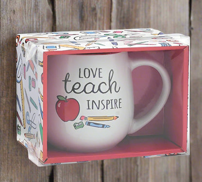 Love Teach Inspire Teacher Mug - Nifty Decor & More