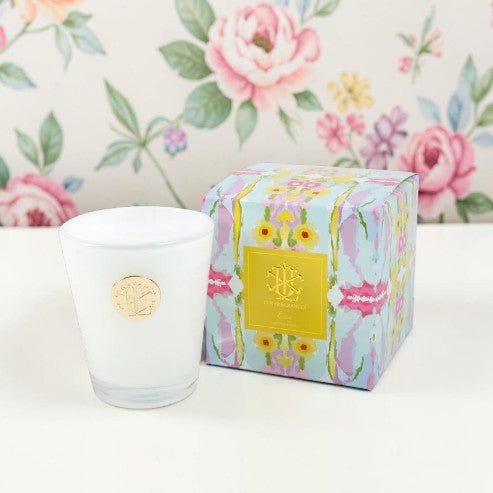 Lover's Lane 8 oz Luxury Designer Box Candle - Floral & Green Hand - Poured Scented Candle - Nifty Decor & More