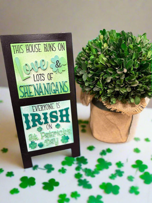 Lucky Charm Leaning Sandwich Board Tiles - Nifty Decor & More