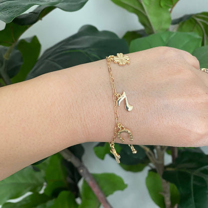 Lucky Charmed Bracelet, Stylish Preppy Charm Jewelry, Elevate Your Look, Gift Your Lucky Lady Accessories