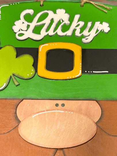Lucky Leprechaun Hanger St Patricks Day Wall Decor Wooden Leprechaun Door Hanger - Nifty Decor & More