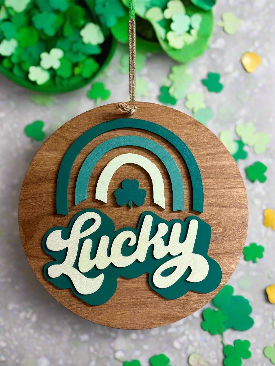 Lucky Rainbow Wall Art | St. Patrick's Day Decor | Colorful Home Decor | Irish Charm for Your Walls - Nifty Decor & More