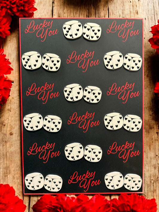 Lucky You Dice Wall Art, Fun Gaming Decoration for Unique Spaces or Gift, Celebrating Luck and Playful Spirit