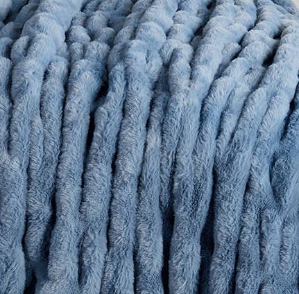 Luxury Heavyweight Ruched Throw Blankets 50" x 60"