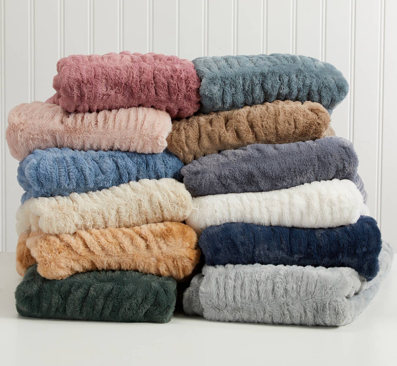 Luxury Heavyweight Ruched Throw Blankets 50" x 60"