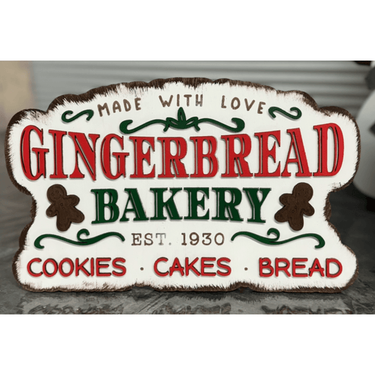 Made with Love Gingerbread Sign - Nifty Decor & More