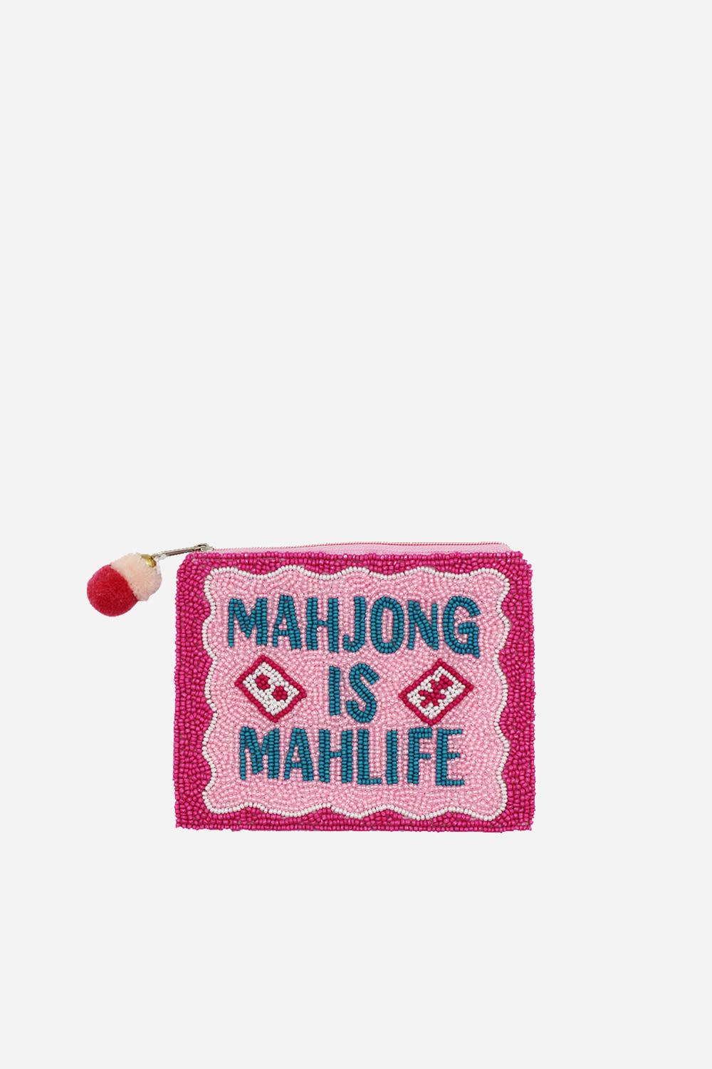 Mahjong Is Mahlife Beaded Coin Pouch - Nifty Decor & More