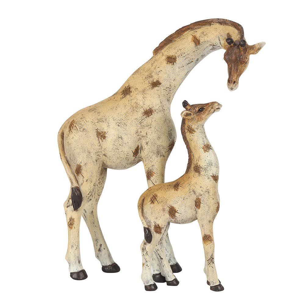 Mama and Baby Giraffe Figurines | Adorable Resin Decor for Nursery & Home, Cute Animal Figurines, Gift for Giraffe Lovers - Nifty Decor & More