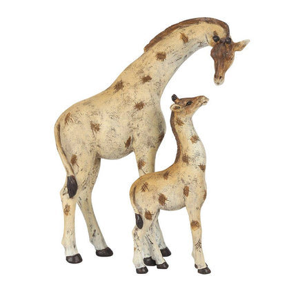 Mama and Baby Giraffe Figurines | Adorable Resin Decor for Nursery & Home, Cute Animal Figurines, Gift for Giraffe Lovers - Nifty Decor & More