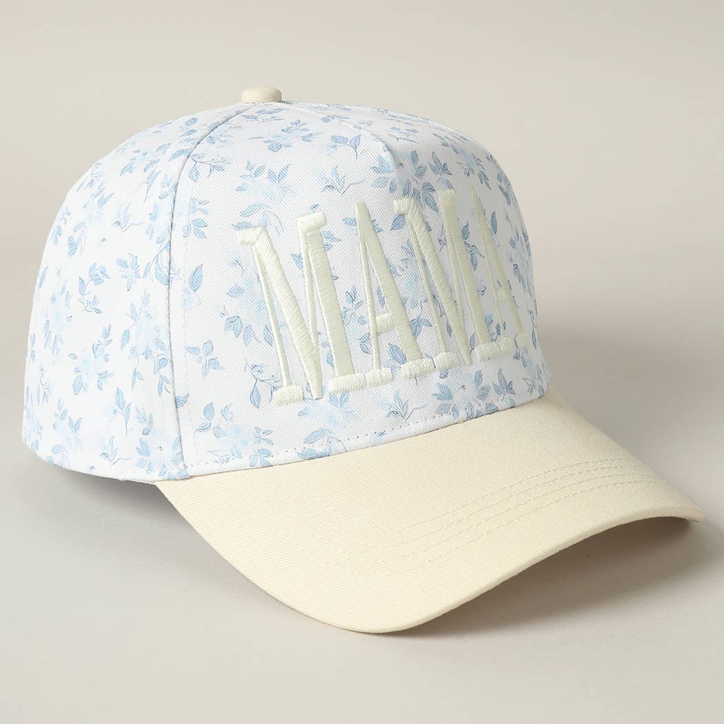 MAMA Embroidered Flower Pattern Trucker Hat - Nifty Decor & More