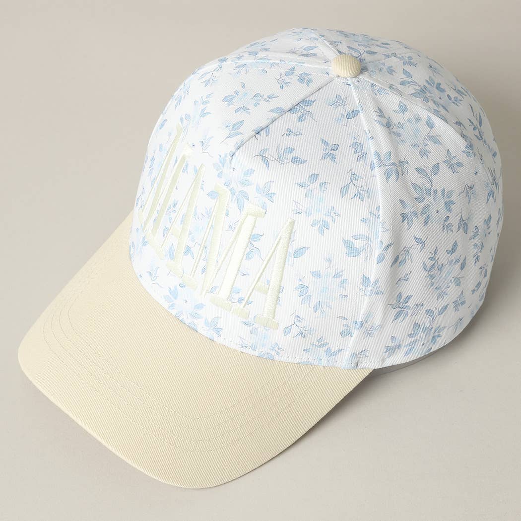 MAMA Embroidered Flower Pattern Trucker Hat - Nifty Decor & More