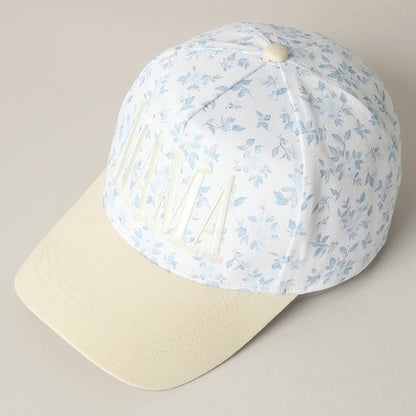 MAMA Embroidered Flower Pattern Trucker Hat - Nifty Decor & More