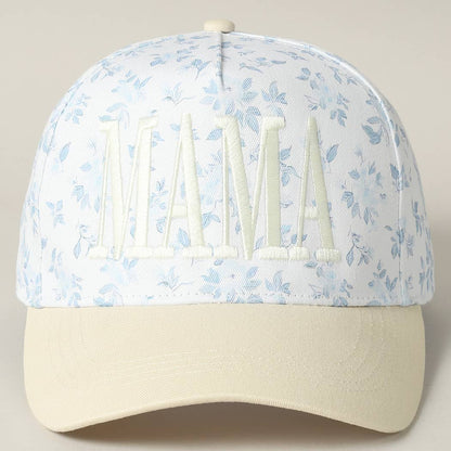 MAMA Embroidered Flower Pattern Trucker Hat - Nifty Decor & More