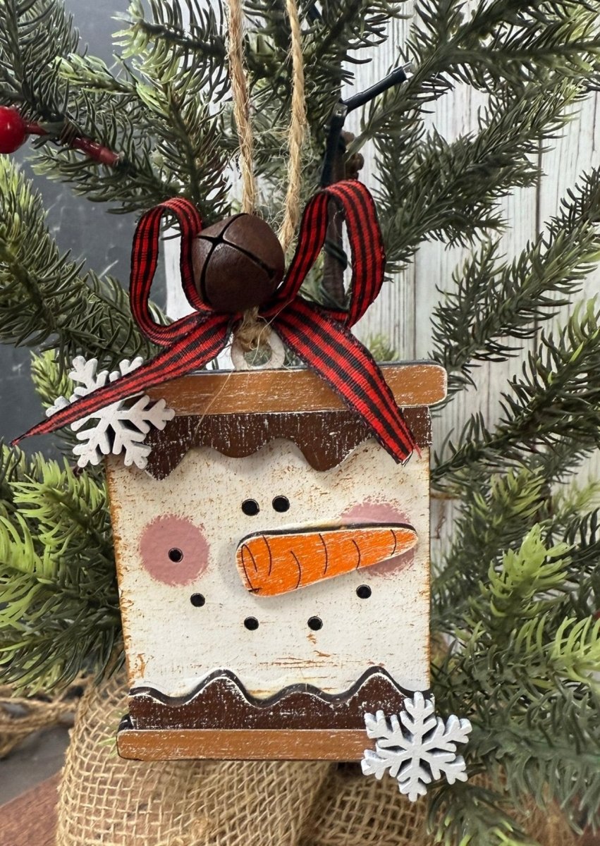 Marshmallow Snowmen Christmas Ornaments - Nifty Decor & More