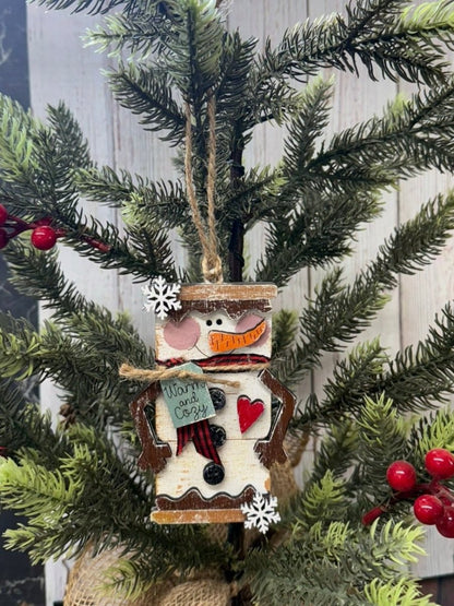 Marshmallow Snowmen Christmas Ornaments - Nifty Decor & More