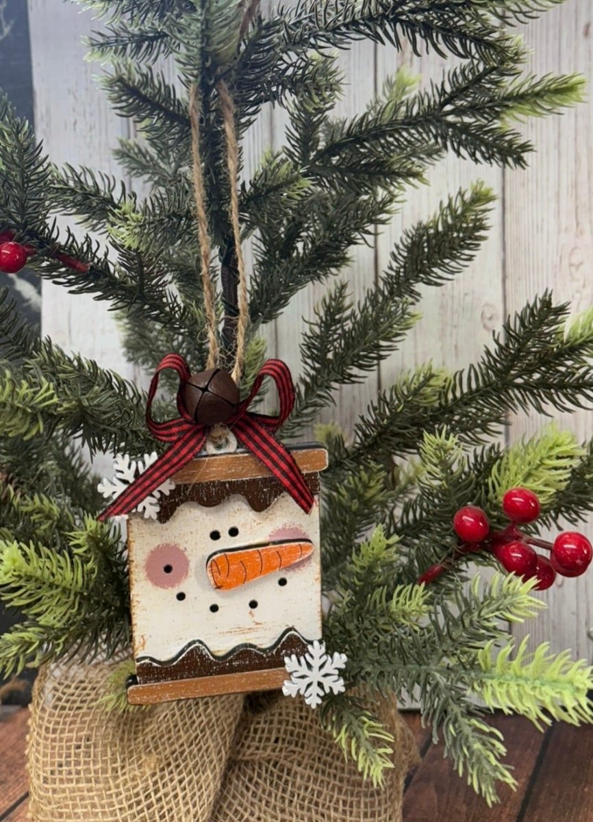 Marshmallow Snowmen Christmas Ornaments - Nifty Decor & More