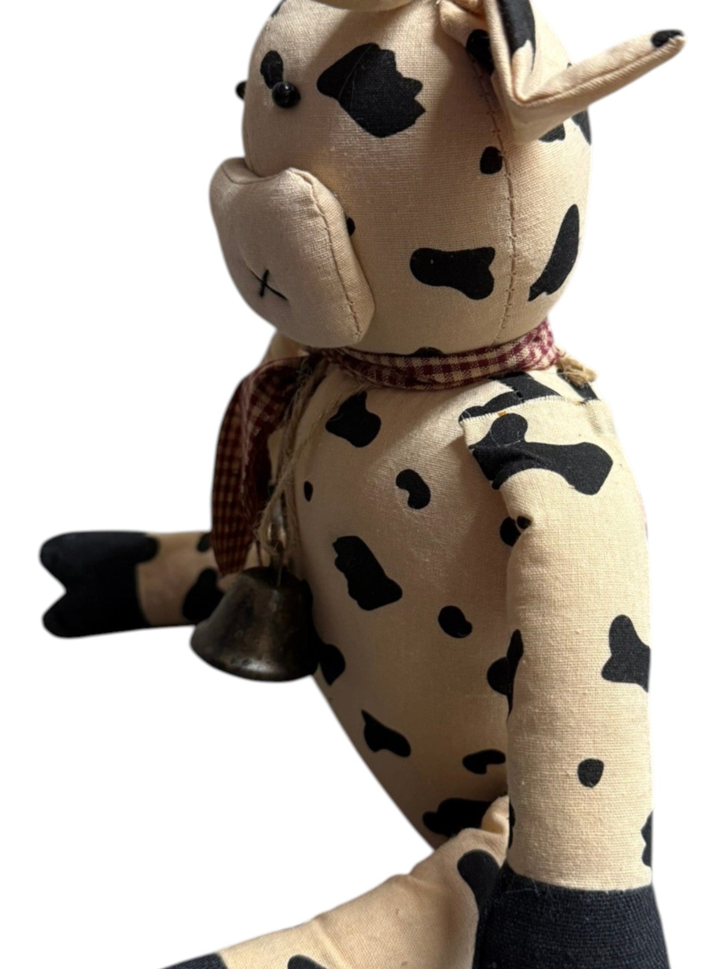 Mason Cow Doll Home Decor | Rustic Farmhouse Style | Cute Cow Plushie for Living Room, Nursery & Gifts - Nifty Decor & More