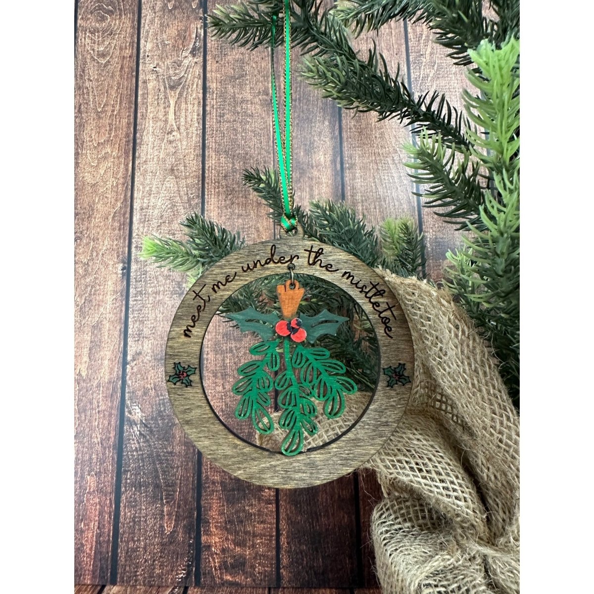 Meet Me Under the Mistletoe Ornament - Nifty Decor & More