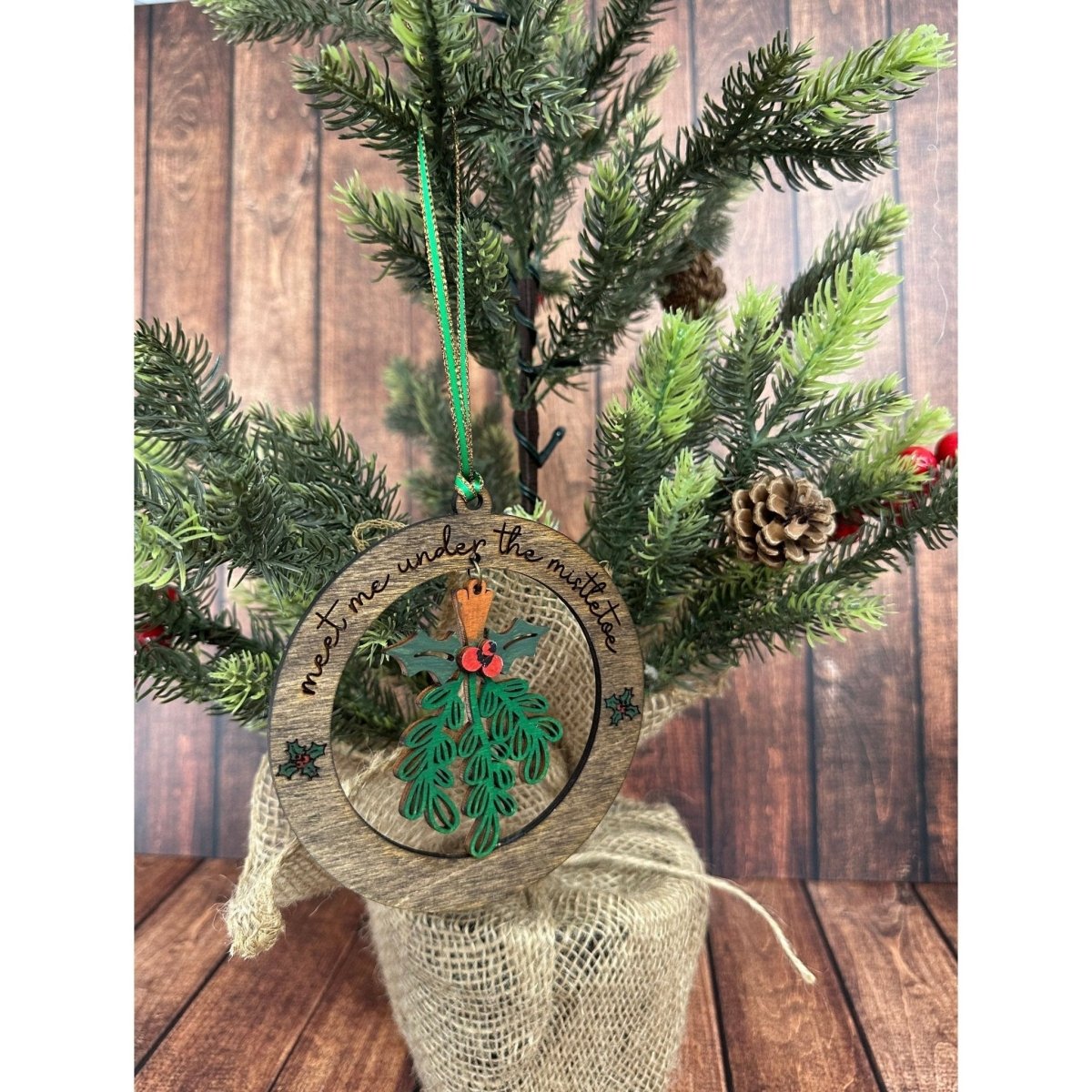 Meet Me Under the Mistletoe Ornament - Nifty Decor & More