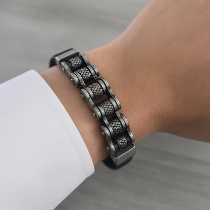Men's Bracelets - Stainless - Steel & Leather - Nifty Decor & More