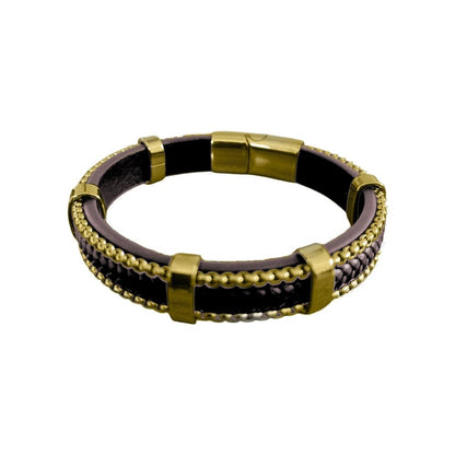 Men's Bracelets - Stainless - Steel & Leather - Nifty Decor & More