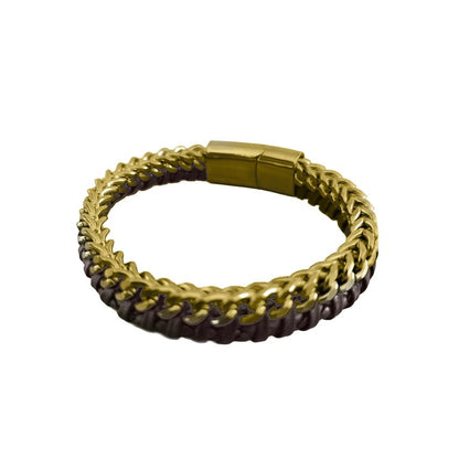 Men's Bracelets - Stainless - Steel & Leather - Nifty Decor & More