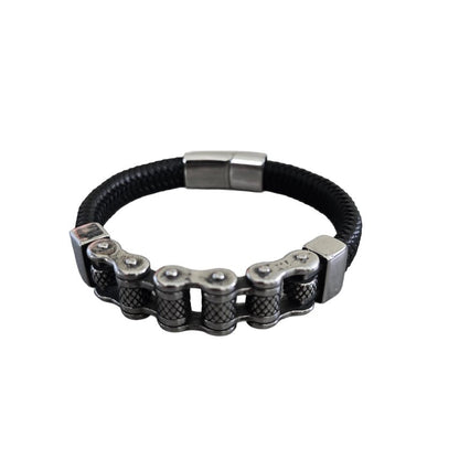 Men's Bracelets - Stainless - Steel & Leather - Nifty Decor & More