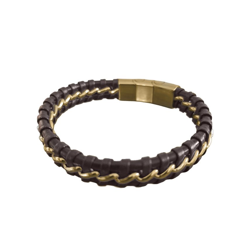 Men's Bracelets - Stainless - Steel & Leather - Nifty Decor & More