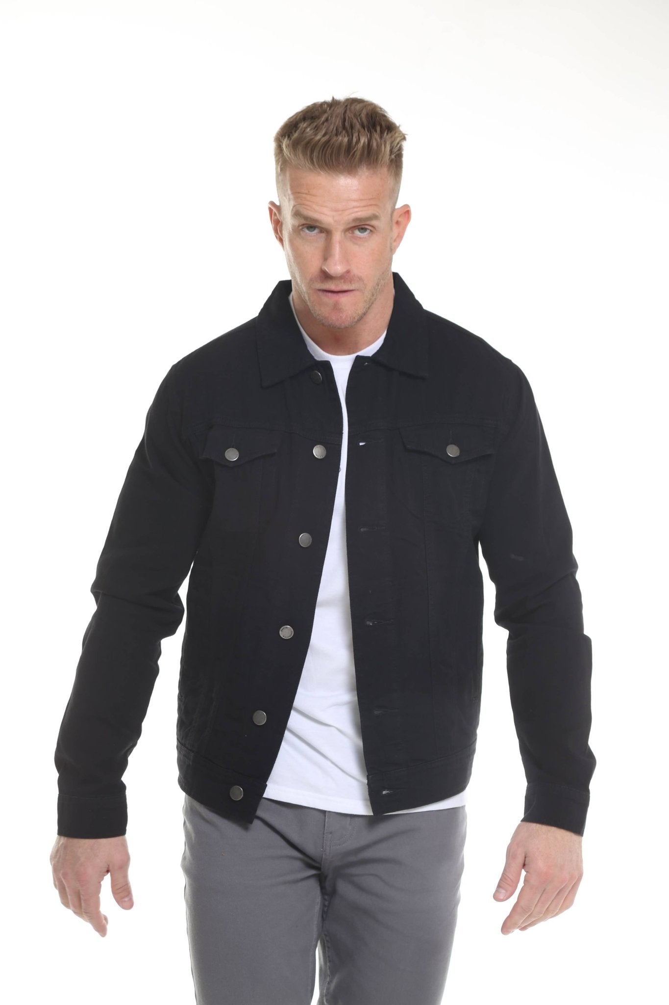 Men's Denim Jacket Black L
