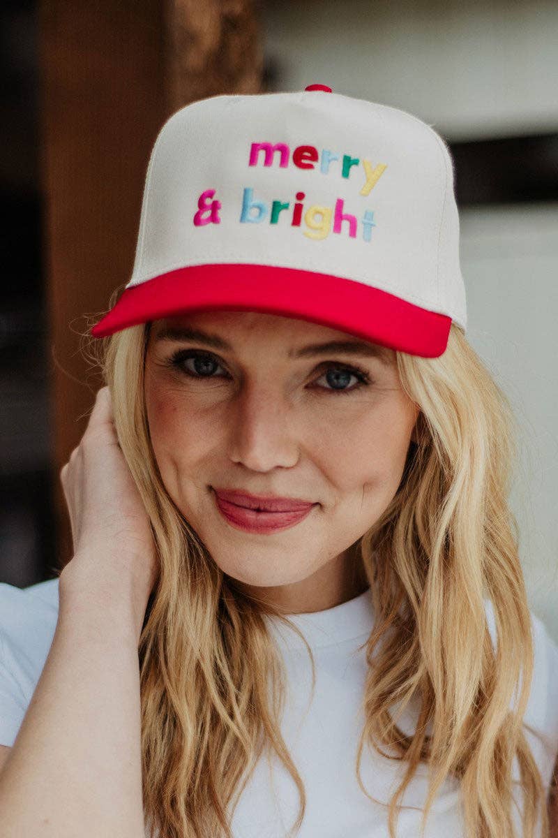 Merry & Bright Vintage Christmas Trucker Hat - Nifty Decor & More