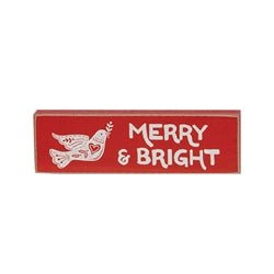 Merry & Bright Yuletide Thin Mini Block - 3 Asstd. - Nifty Decor & More