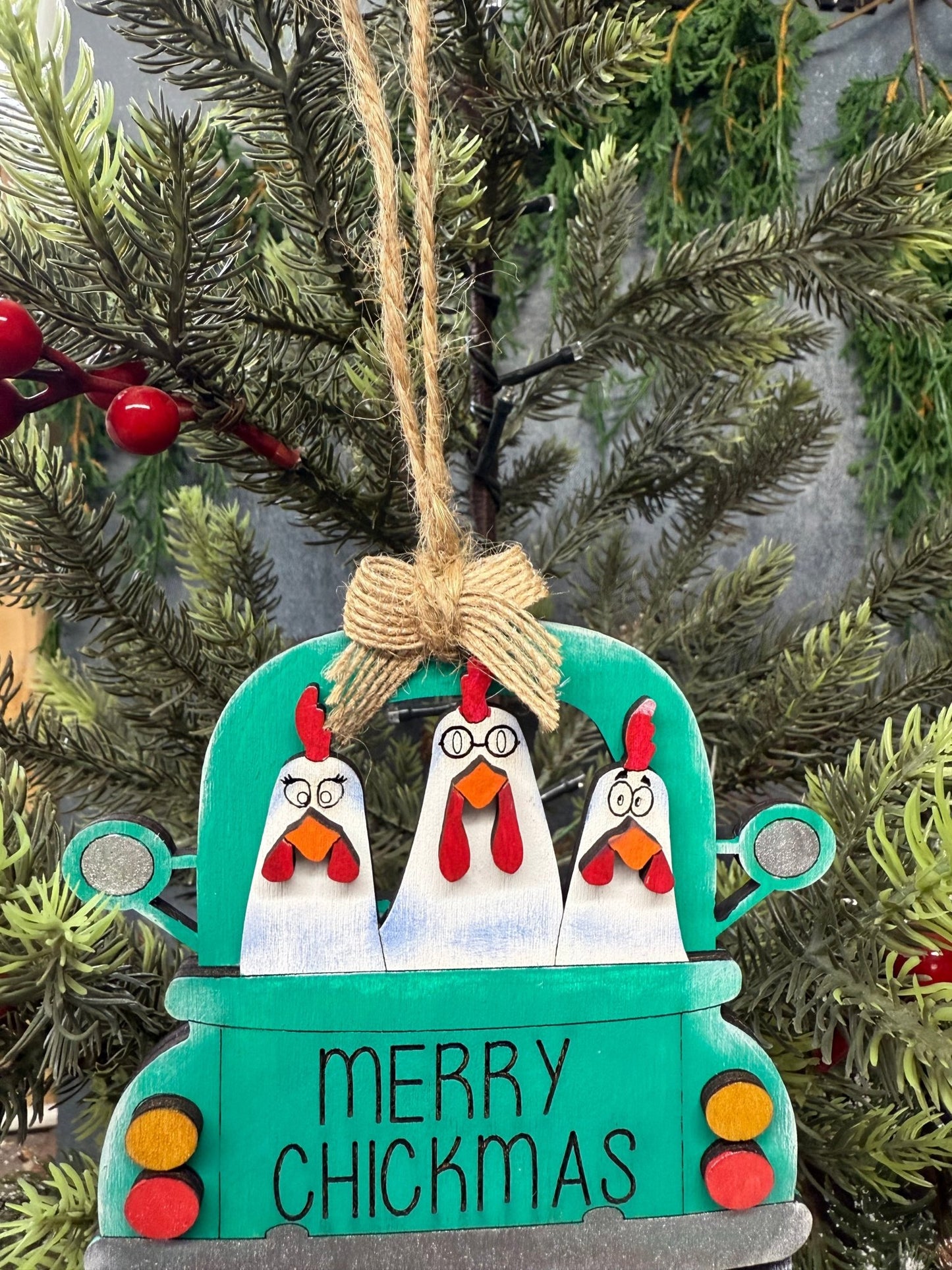 Merry Chickmas Ornament Christmas Ornament