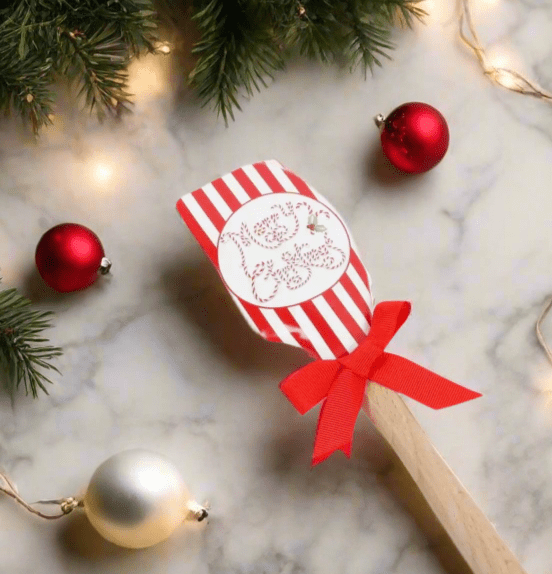 Merry Christmas Red Stripe Silicone Spatula - Nifty Decor & More