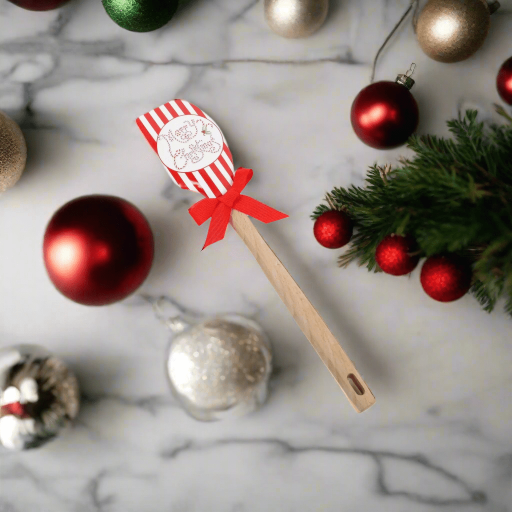 Merry Christmas Red Stripe Silicone Spatula - Nifty Decor & More