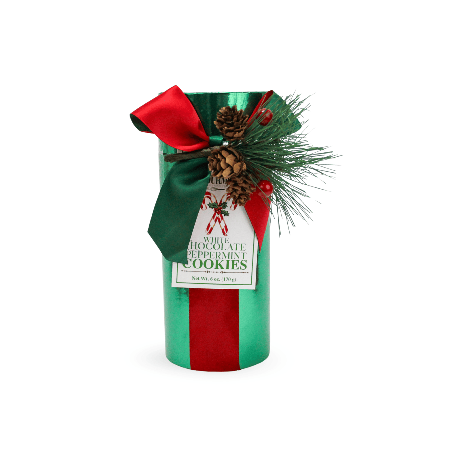 Metallic Deco Tube: White Chocolate & Cranberry Cookies - Nifty Decor & More