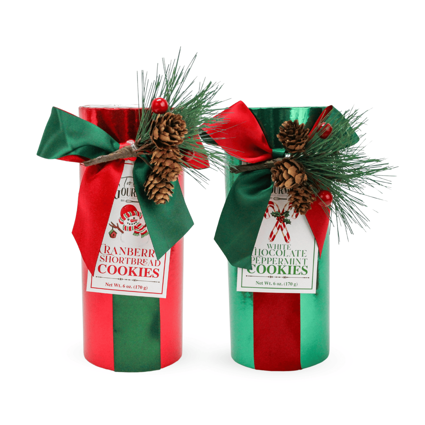 Metallic Deco Tube: White Chocolate & Cranberry Cookies - Nifty Decor & More