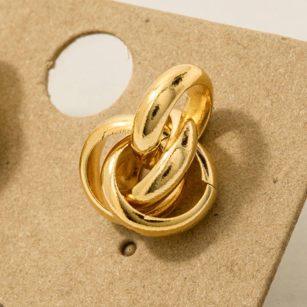 Metallic Knot Stud Earrings - Nifty Decor & More