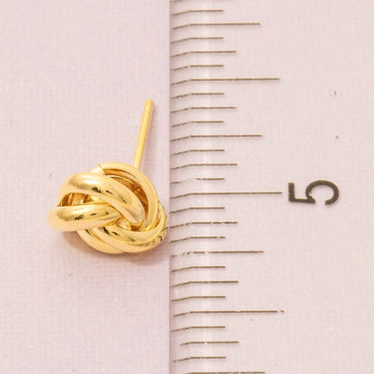 Metallic Knot Stud Earrings - Nifty Decor & More