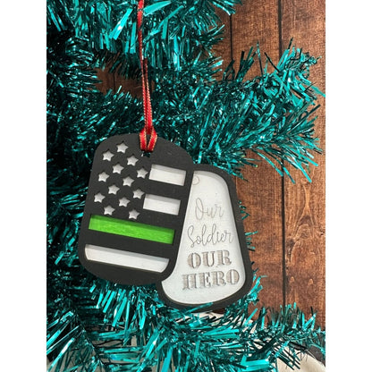 Military Dog Tag Ornaments - Nifty Decor & More
