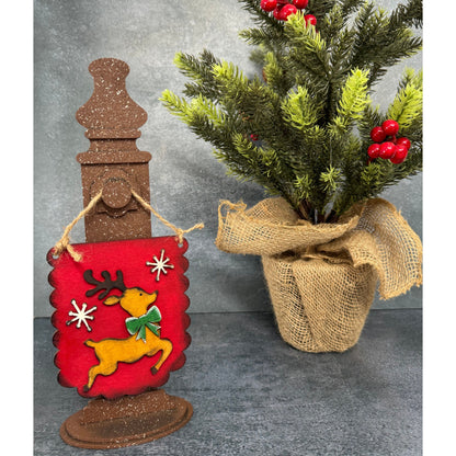 Mini Christmas Hanger Signs Interchangeable Hanger Reindeer