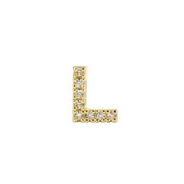 Mini Initial Charm - 8mm 14K Yellow Gold - Plated - Nifty Decor & More
